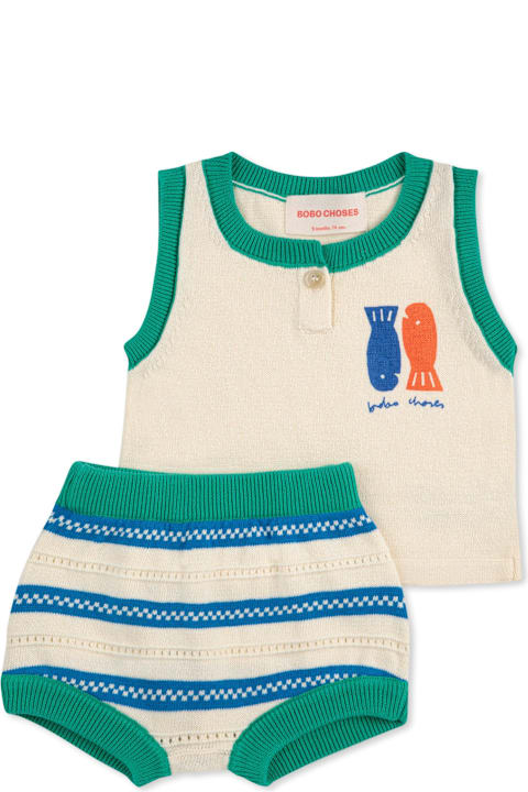 Homeware Bobo Choses Ivory Suit For Babykids With Logo