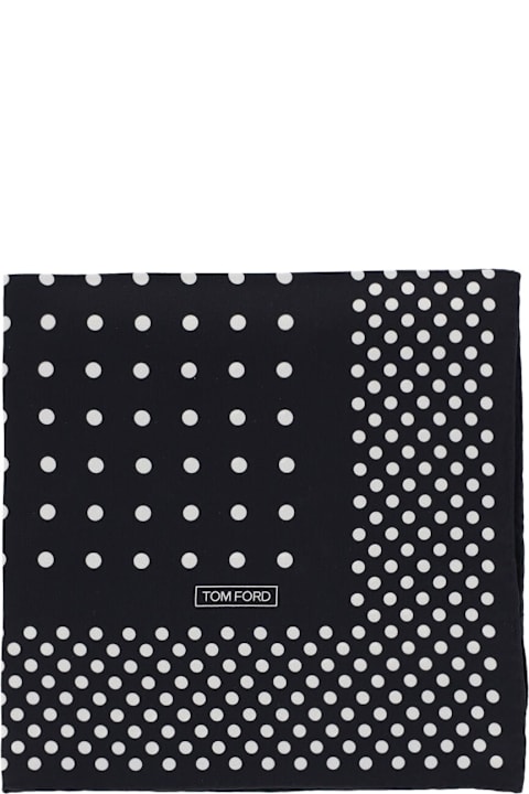 Tom Ford Scarves for Women Tom Ford Polka Dot Silk Scarf
