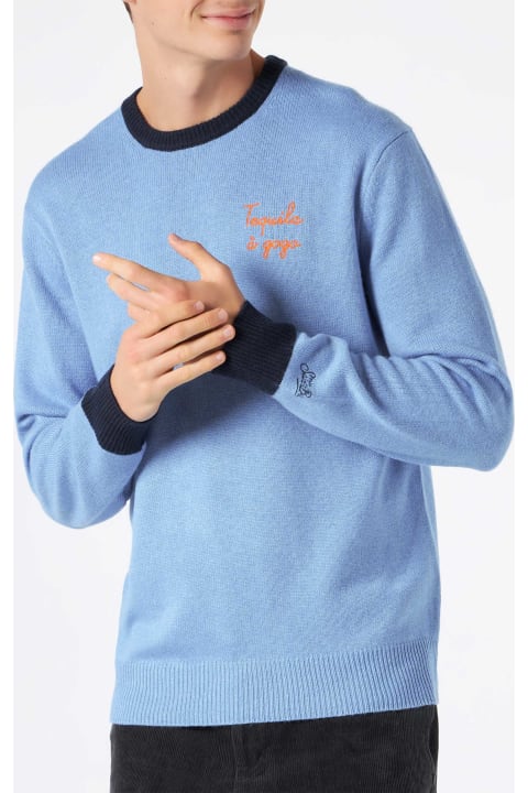 Homeware MC2 Saint Barth Crewneck Sweater With Tequila à Gogo Embroidery