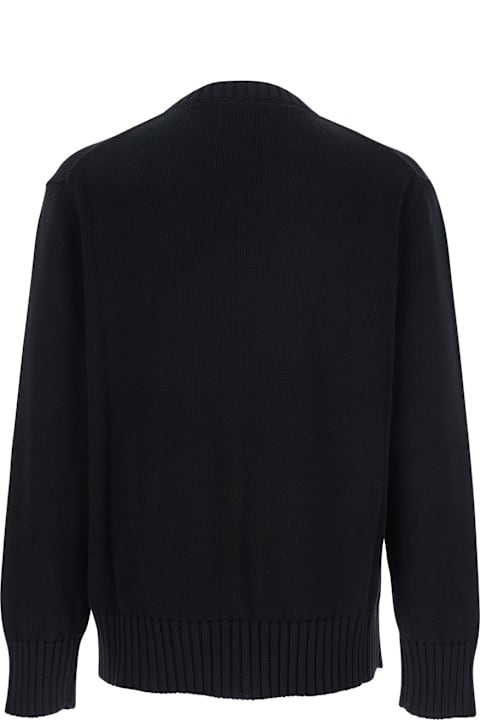 AMIRI Sweaters for Men AMIRI Black Sweater With Maxi Logo Lettering On The Front In Cotton Man