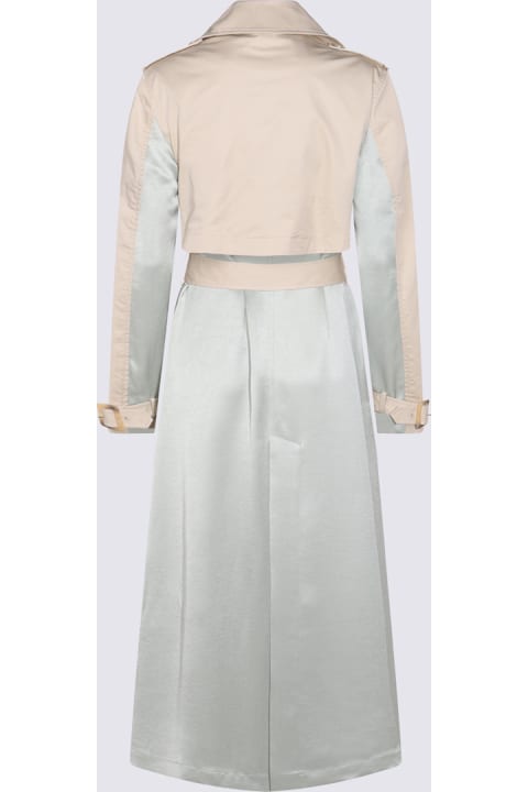 Add Clothing for Women Add Beige And White Trench Coat