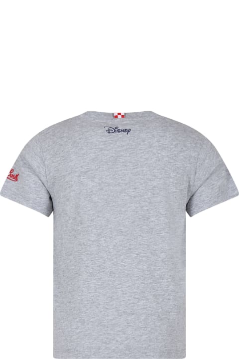Fashion for Boys MC2 Saint Barth Grey T-shirt For Boy With Mickey Mouse Print