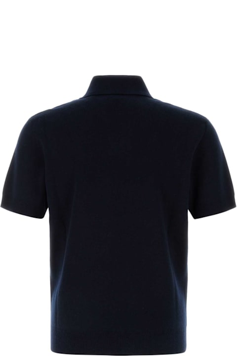 Fashion for Men Gucci Navy Blue Wool Blend Polo Shirt