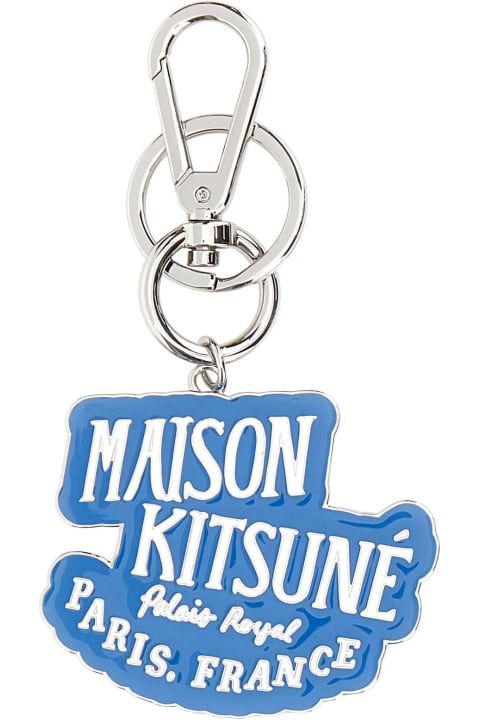 Keyrings for Men Maison Kitsuné Printed Metal Keyring