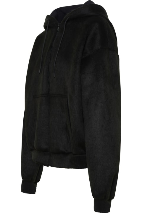MSGM Coats & Jackets for Women MSGM Black Acrylic Fiber Blend Sweatshirt