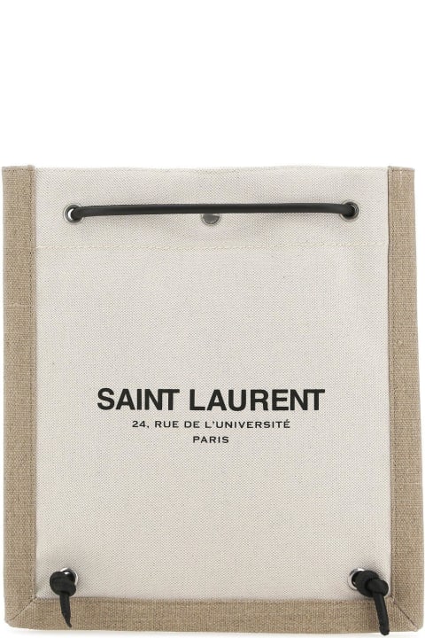 Totes for Men Saint Laurent Two-tone Canvas Universit Rossbody Bag