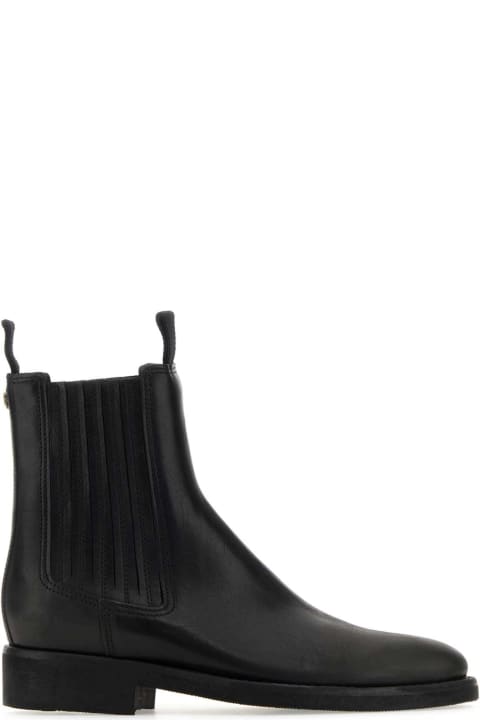 Fashion for Women Golden Goose Black Leather Chelsea Ankle Boots