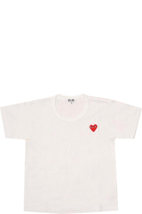 Comme des Garçons Play T-Shirts & Polo Shirts for Boys Comme des Garçons Play Embroidered Heart T-shirt