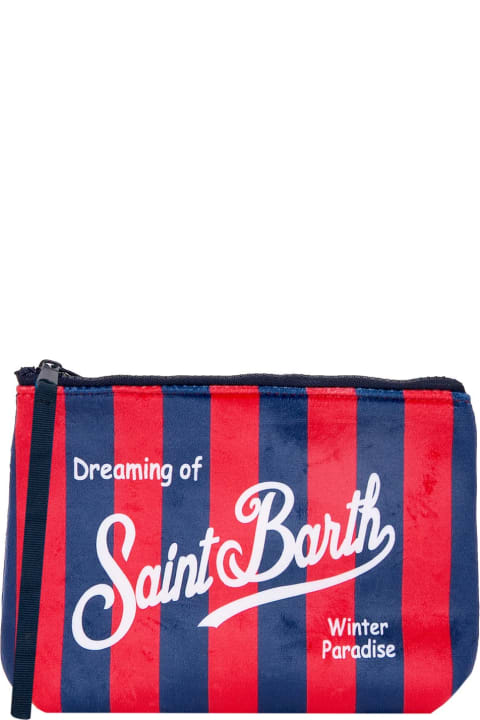 Luggage for Men MC2 Saint Barth Aline Wooly Pochette With Striped Print