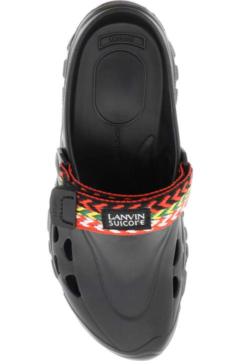 Shoes for Men Lanvin Rubber Clogs With Multicolored Strap