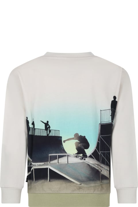 Molo Sweaters & Sweatshirts for Boys Molo Ivory Sweatshirt For Boy