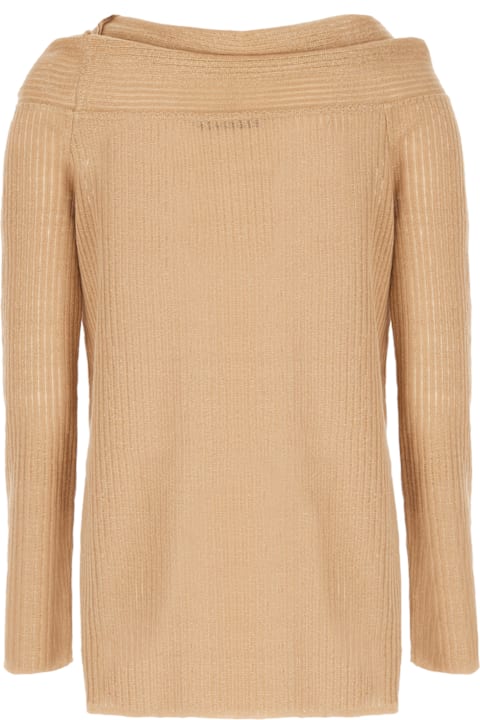 Alberta Ferretti Sweaters for Women Alberta Ferretti Skin Pink Linen Sweater