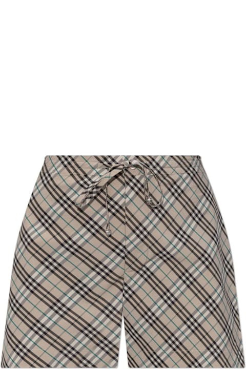 Pants & Shorts for Women Burberry Vintage Check Drawstring Shorts