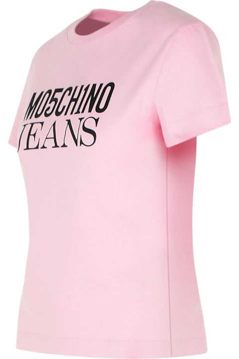 أدوات منزلية M05CH1N0 Jeans Pink Cotton T-shirt