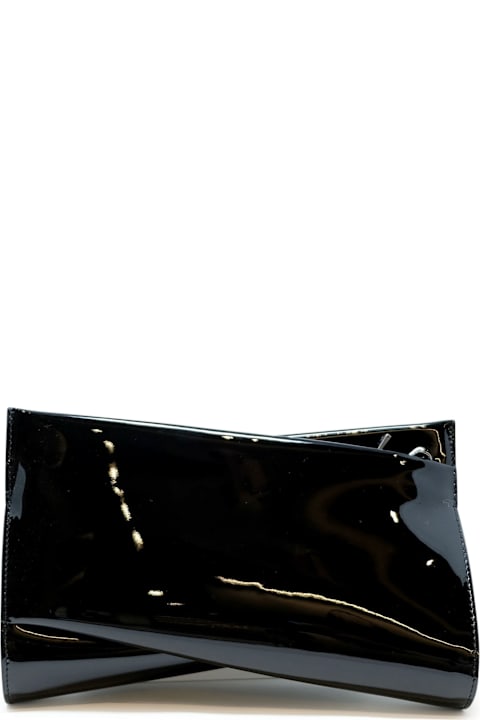 Homeware Christian Louboutin Christian Louboutin Black Patent Loubitwist Clutch Bag