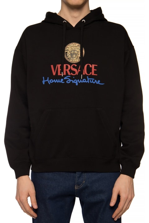 Versace for Men Versace Logo Hooded Sweatshirt