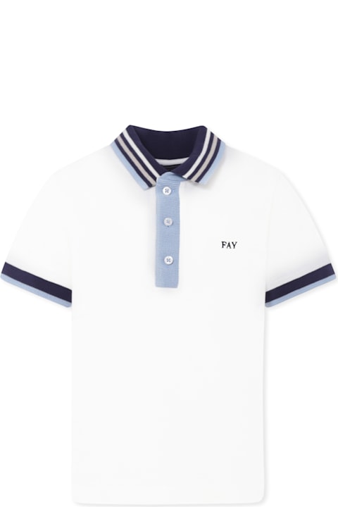 Fay for Kids Fay Ivory Polo Shirt For Boy