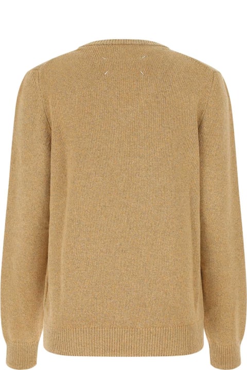 Fashion for Women Maison Margiela Melange Mustard Wool Blend Oversize Sweater