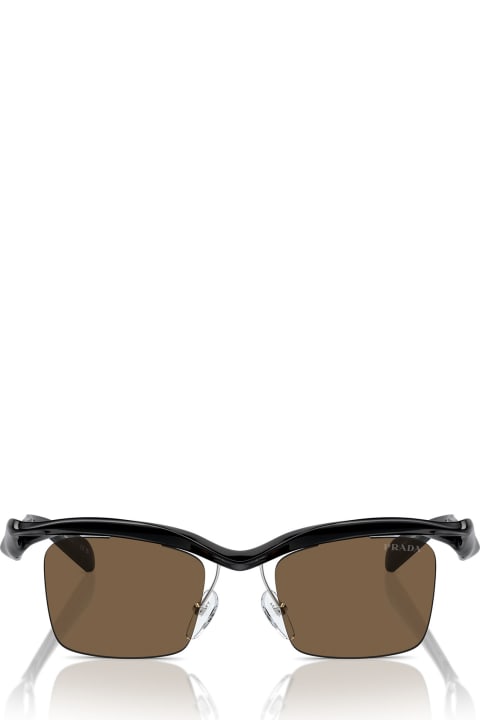 Accessories for Men Prada Eyewear Pr A15s Black Sunglasses