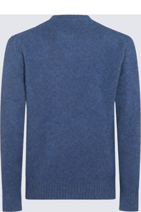 Piacenza Cashmere Sweaters for Men Piacenza Cashmere Blue Wool Knitwear