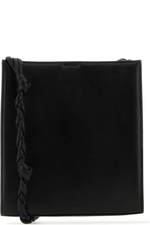 Jil Sander Women Jil Sander Black Leather Medium Tangle Shoulder Bag