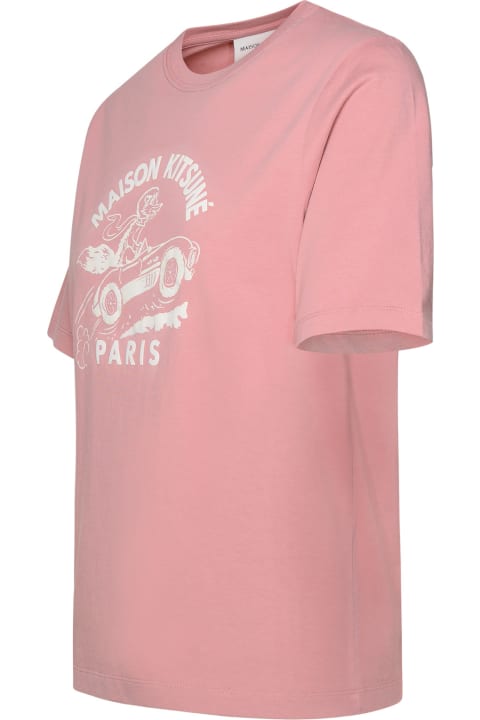 ウィメンズ新着アイテム Maison Kitsuné Pink Cotton T-shirt