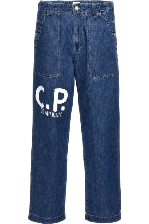 メンズ C.P. Companyのデニム C.P. Company Logo Print Jeans