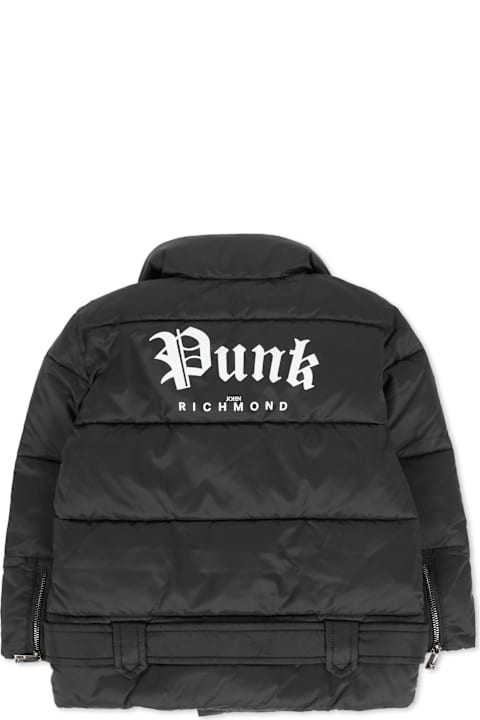 Richmond لـ Men Richmond Black Down Jacket For Baby Girl With Logo