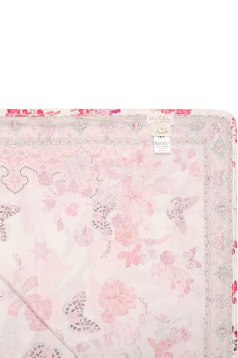 Homeware Camilla Pink Blanket For Baby Girl With Floral Print