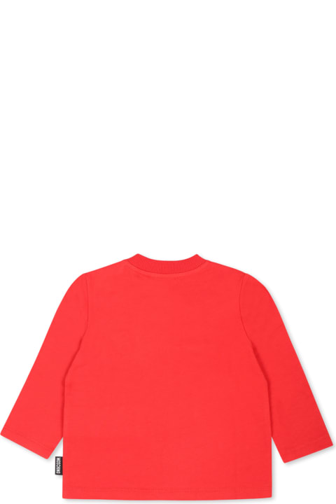 Moschino T-Shirts & Polo Shirts for Baby Boys Moschino Red T-shirt For Babykids With Teddy Bear