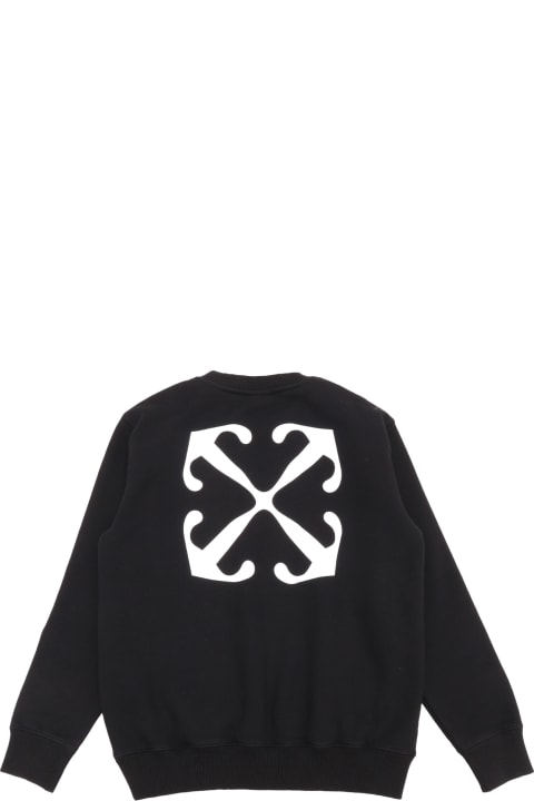 Off-White for Kids Off-White Off Stamp Plain Crewneck Black - White