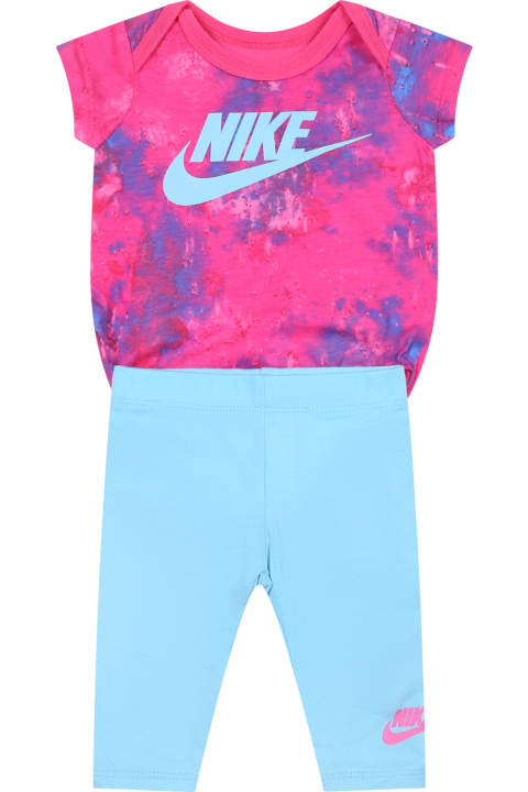 Nike Bottoms for Baby Girls Nike Fuchsia Suit For Baby Girl With Swoosh