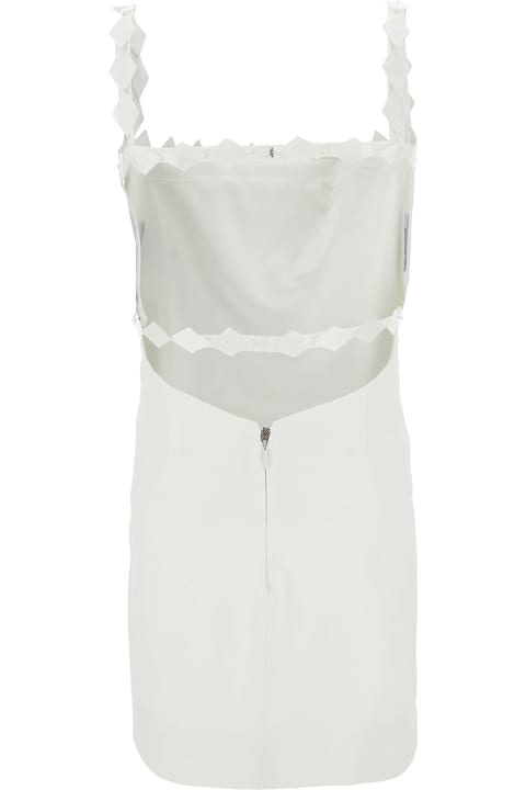 Clothing Sale for Women The Attico 'rue' Mini Milk White Dress With Rhombus Sequins In Rayon Woman
