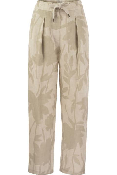 Clothing for Women Brunello Cucinelli Linen Slouchy Trousers