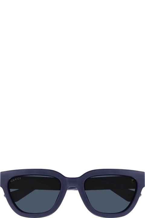 Accessories for Women Gucci Eyewear Gg1578s Linea Gg Logo 004 Violet Blue Sunglasses