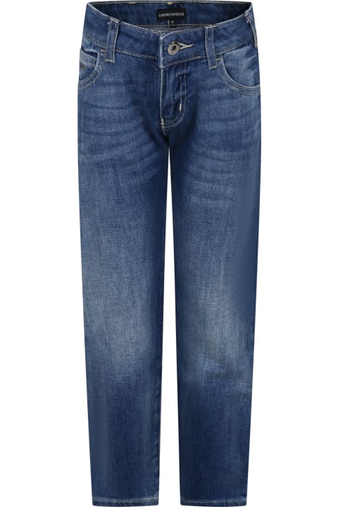 ボーイズ Emporio Armaniのボトムス Emporio Armani Denim Jeans For Boy With Logo
