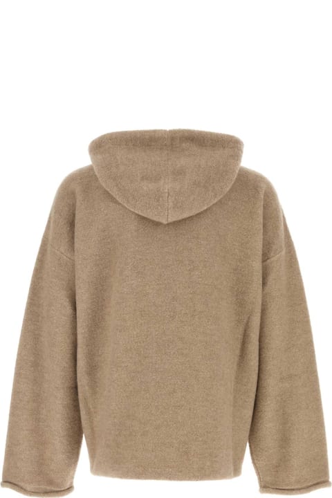 Quiet Luxury for Men The Row Cappuccino Cashmere Blend Terry Sweatshirt