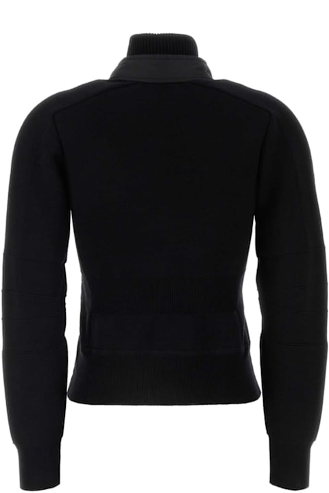 Clothing for Women Moncler Grenoble Black Wool Blend Cardigan