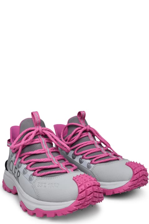 Moncler Sale for Women Moncler Trail Grip Sneakers In Gray Polyamide