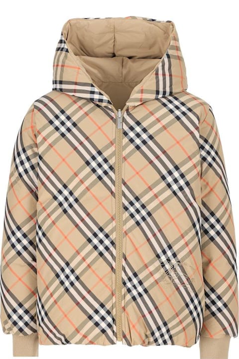 Homeware Burberry Checked Hooded Reversible Jacket