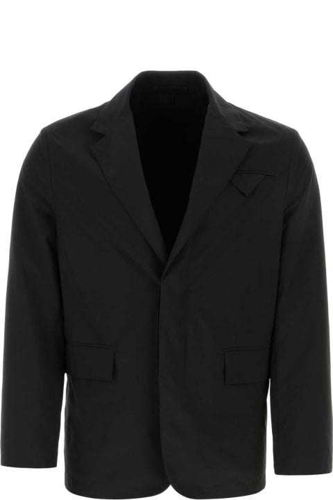 Prada Coats & Jackets for Men Prada Black Polyester And Nylon Blazer