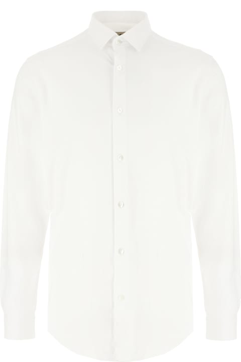 Corneliani Shirts for Men Corneliani White Stretch Nylon Shirt