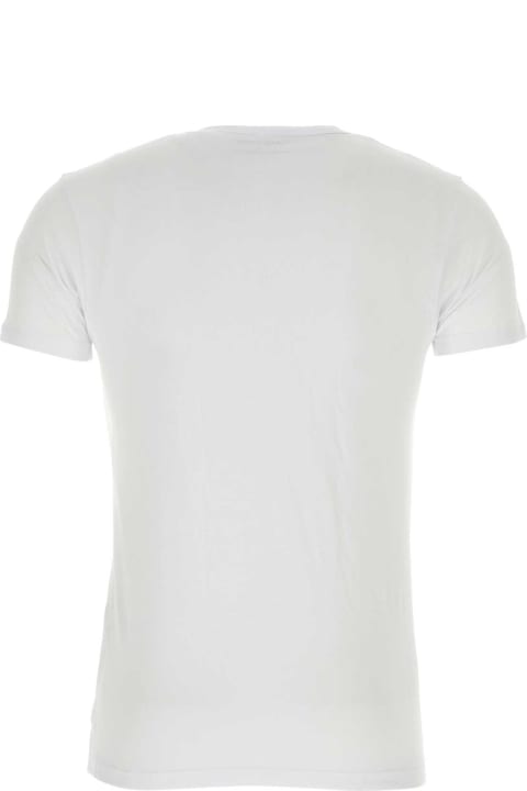 Emporio Armani Topwear for Men Emporio Armani White Stretch Cotton Underwear T-shirt