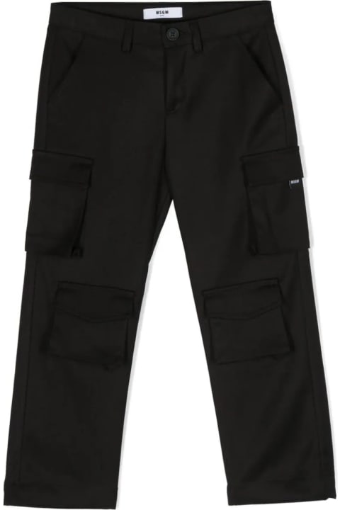 MSGM Bottoms for Women MSGM Black Cargo Trousers
