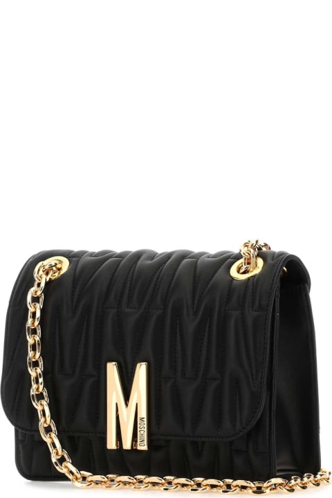 Moschino Shoulder Bags for Women Moschino Black Leather M Crossbody Bag