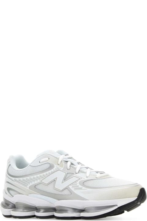 New Balance White Fabric And Rubber Sneakers