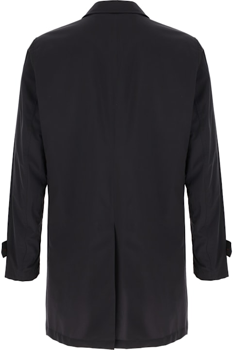Moorer for Men Moorer Black Polyester Blend Victoria Rain Coat