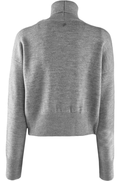 Dondup Sweaters for Women Dondup Grey Wool Dolcevita Sweater