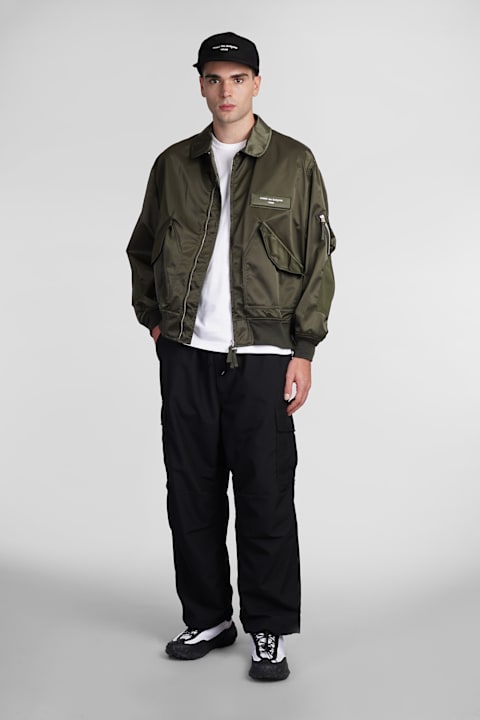 Comme des Garçons Homme معاطف وجواكت لـ القسم الرجالي Comme des Garçons Homme Bomber In Green Nylon