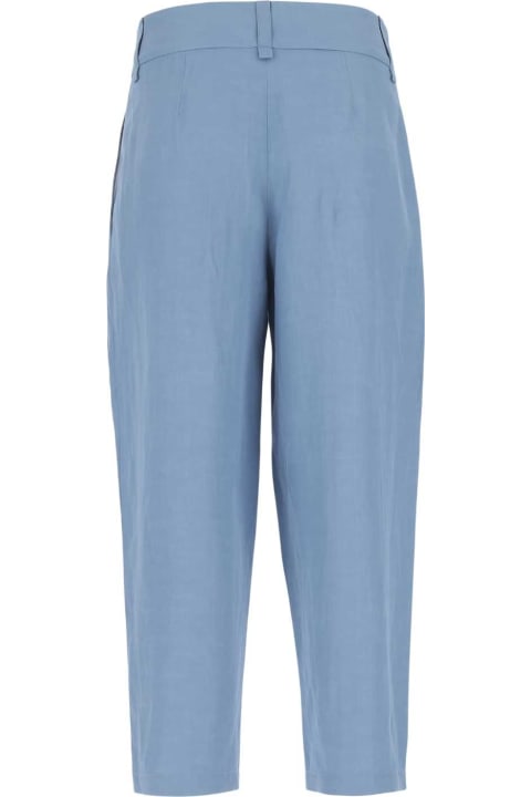 Pants & Shorts for Women Stella McCartney Light-blue Viscose Blend Culotte Pant